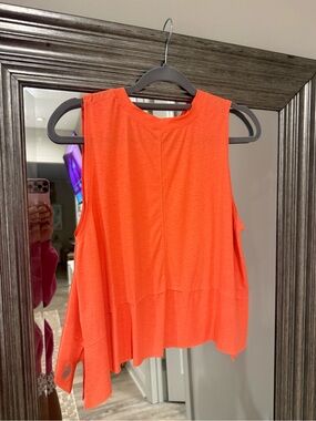Free People Bright Orange Layered Sleeveless Tank
